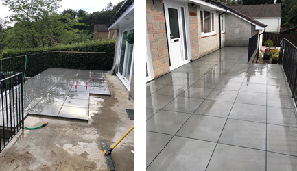 Porcelain slabs in Rhu